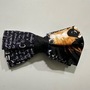 Black and Orange Tiger Print Bow Tie